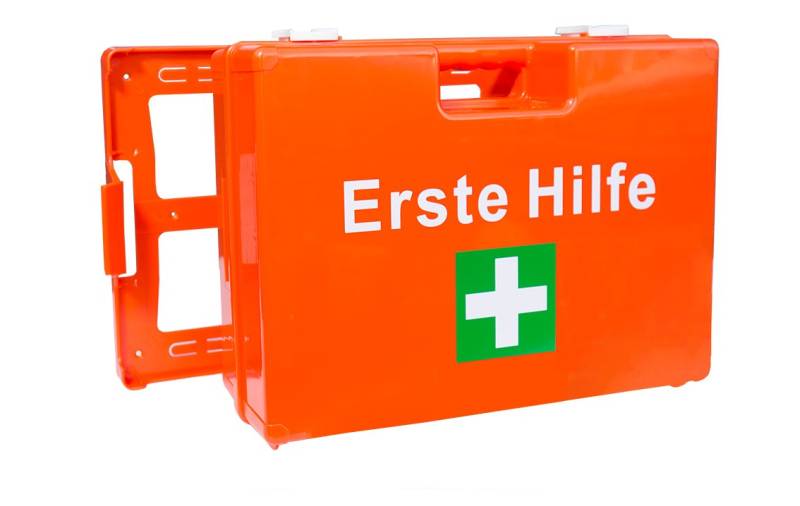 Steelboxx Arzttasche Erste-Hilfe-Koffer für Betriebe DIN 13157 Premium orange (Spar Set, 1-tlg), DIN 13 157 von Steelboxx