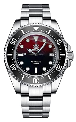 SteeldiveAU SD1964, S-Dweller, NH35, roter Farbverlauf, Lume, 1000 m Taucher, Taucher, BNIB, rot, Armband SteeldiveAU SD1964, S-Dweller, NH35, roter Farbverlauf, Lume, 1000 m Taucher, Taucher, BNIB, rot, Armband von SteeldiveAU