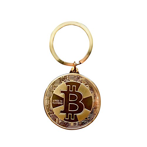 Steellwingsf Schlüsselanhänger Bitcoin, Gedenk-Schlüsselanhänger, Sammlerstück für Münzen, Kunst, Geschenk, goldfarben von Steellwingsf