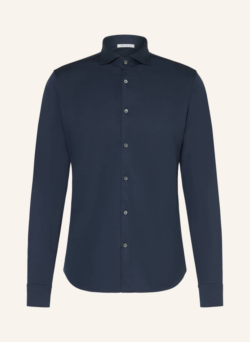 Stefan Brandt Jerseyhemd Slim Fit blau von Stefan Brandt