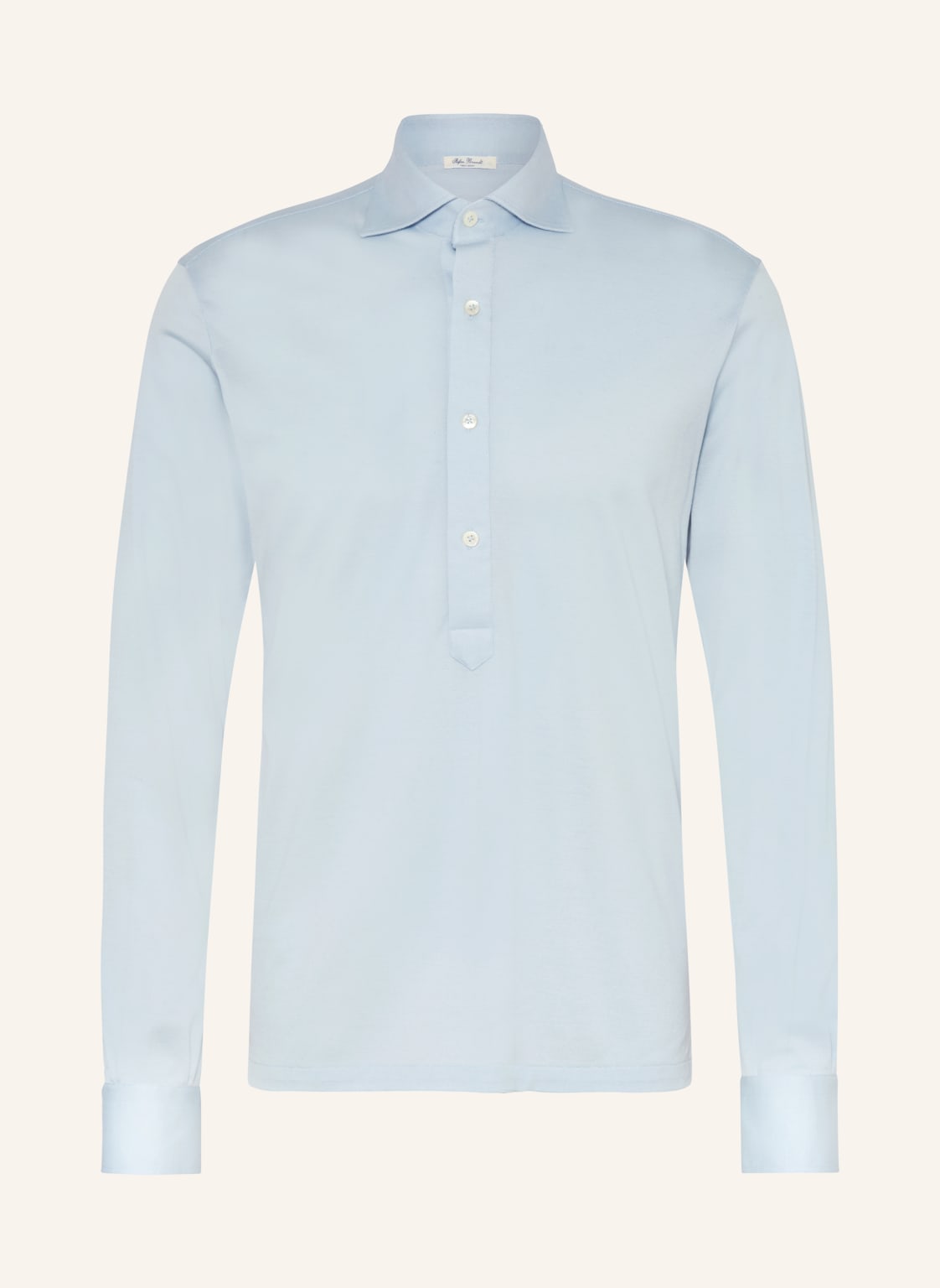 Stefan Brandt Piqué-Hemd Luciel Regular Fit blau von Stefan Brandt