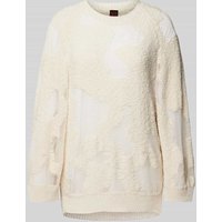 Stefanel Pullover mit Rundhalsausschnitt in semitransparentem Design in Offwhite, Größe M Stefanel Pullover mit Rundhalsausschnitt in semitransparentem Design in Offwhite, Größe M von Stefanel