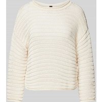 Stefanel Strickpullover mit Rundhalsausschnitt in Offwhite, Größe M von Stefanel