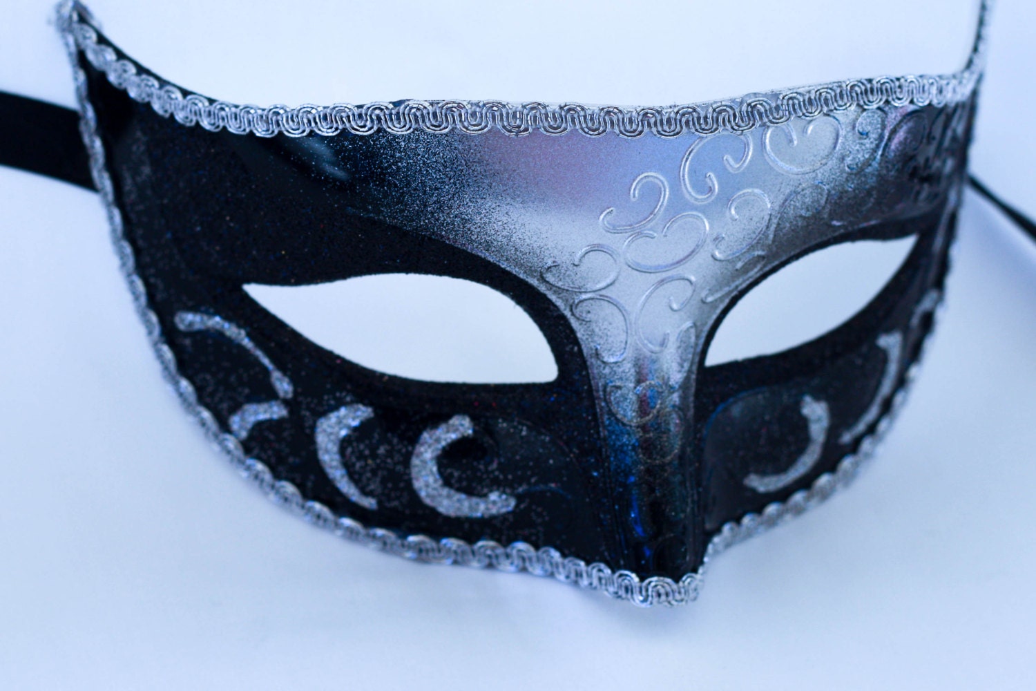 Schwarz-Silber-Maskerade-Maske, Phantom-Silvester-Maskerade-Maske Für Maskenball-Partys Schwarz-Silber-Maskerade-Maske, Phantom-Silvester-Maskerade-Maske Für Maskenball-Partys von Stefanelbeadwork