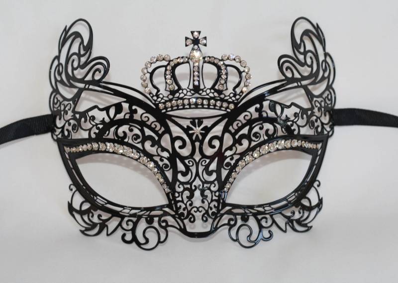 Schwarze Spitze Maskerade Maske, Laser Geschnitten Metallmaske Perfekt Für Abschlussball Parteien, Süße Sechzehn Parteien Und von Stefanelbeadwork