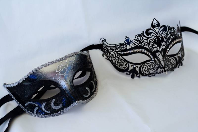 Seine Und Ihre Maskerade Silber Schwarz Masken, Paare Masquerade Perfekt Für Gala Veranstaltungen, Neue Jahre Partys Seine Und Ihre Maskerade Silber Schwarz Masken, Paare Masquerade Perfekt Für Gala Veranstaltungen, Neue Jahre Partys von Stefanelbeadwork