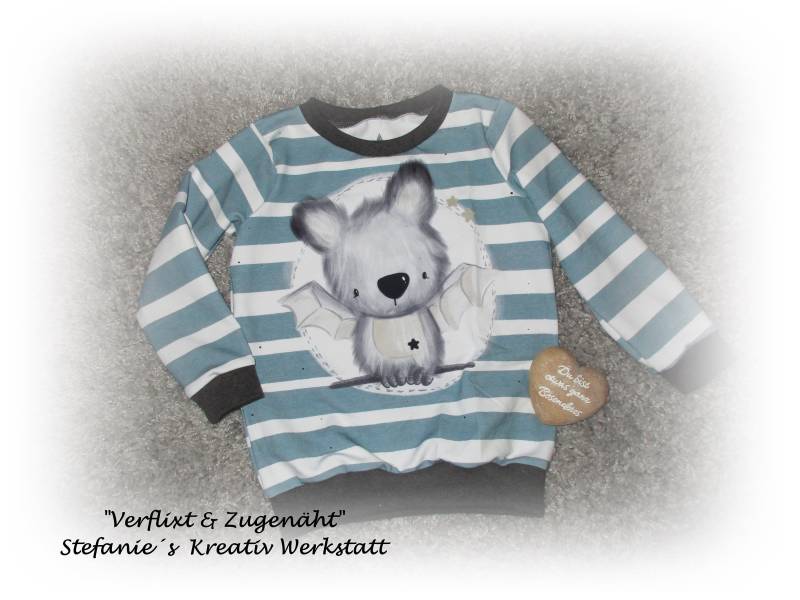 Süßer Pulli Mit Einer Niedlichen Fledermaus in 98 von StefaniesKreativ