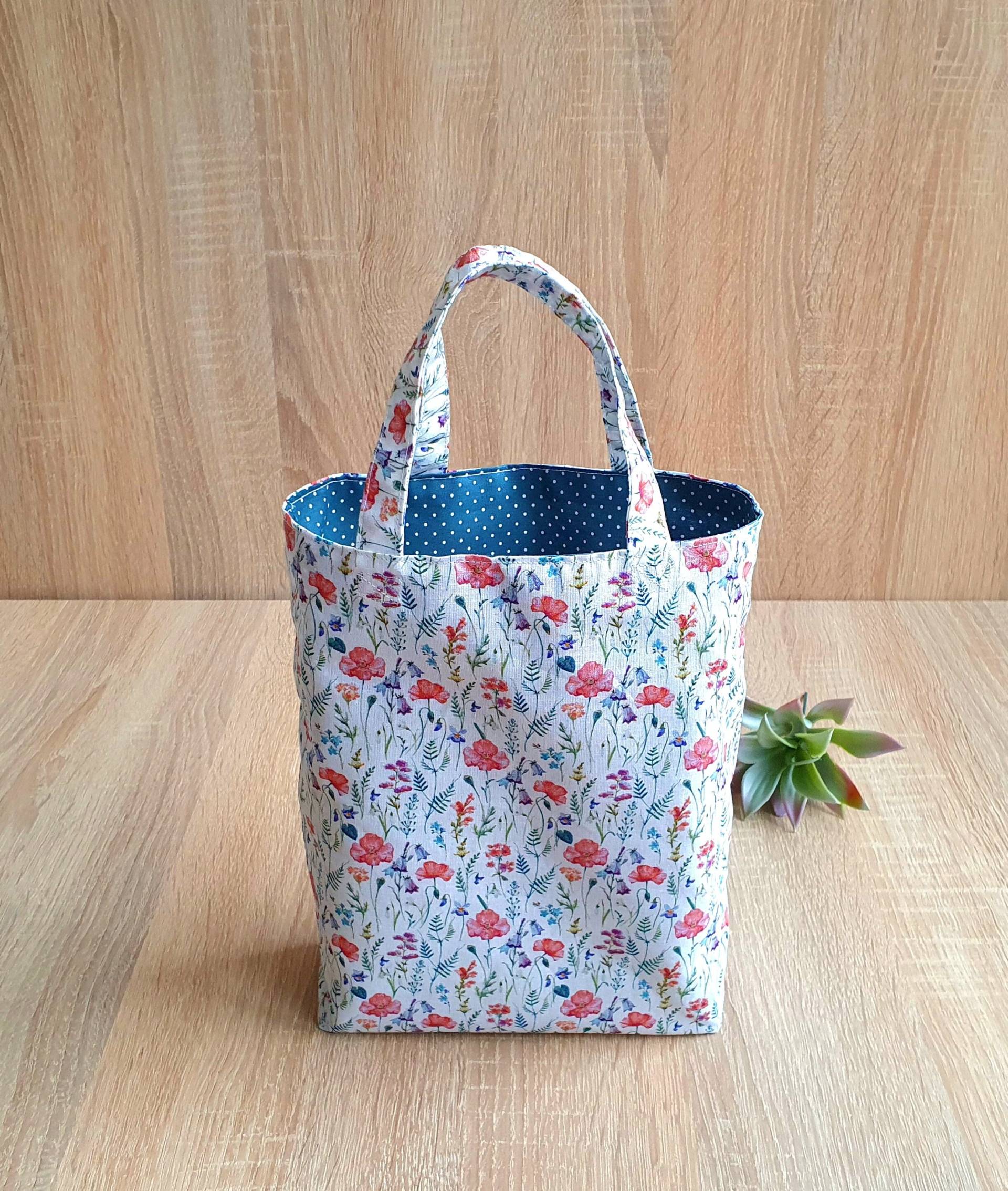 Kleine Stofftasche, Kindergartenbeutel, Kindertasche, Freundebuchtasche, Baumwolltasche Für Kinder, Kinderbeutel Geschenk, Beutel Mit Blumen von Steffbags