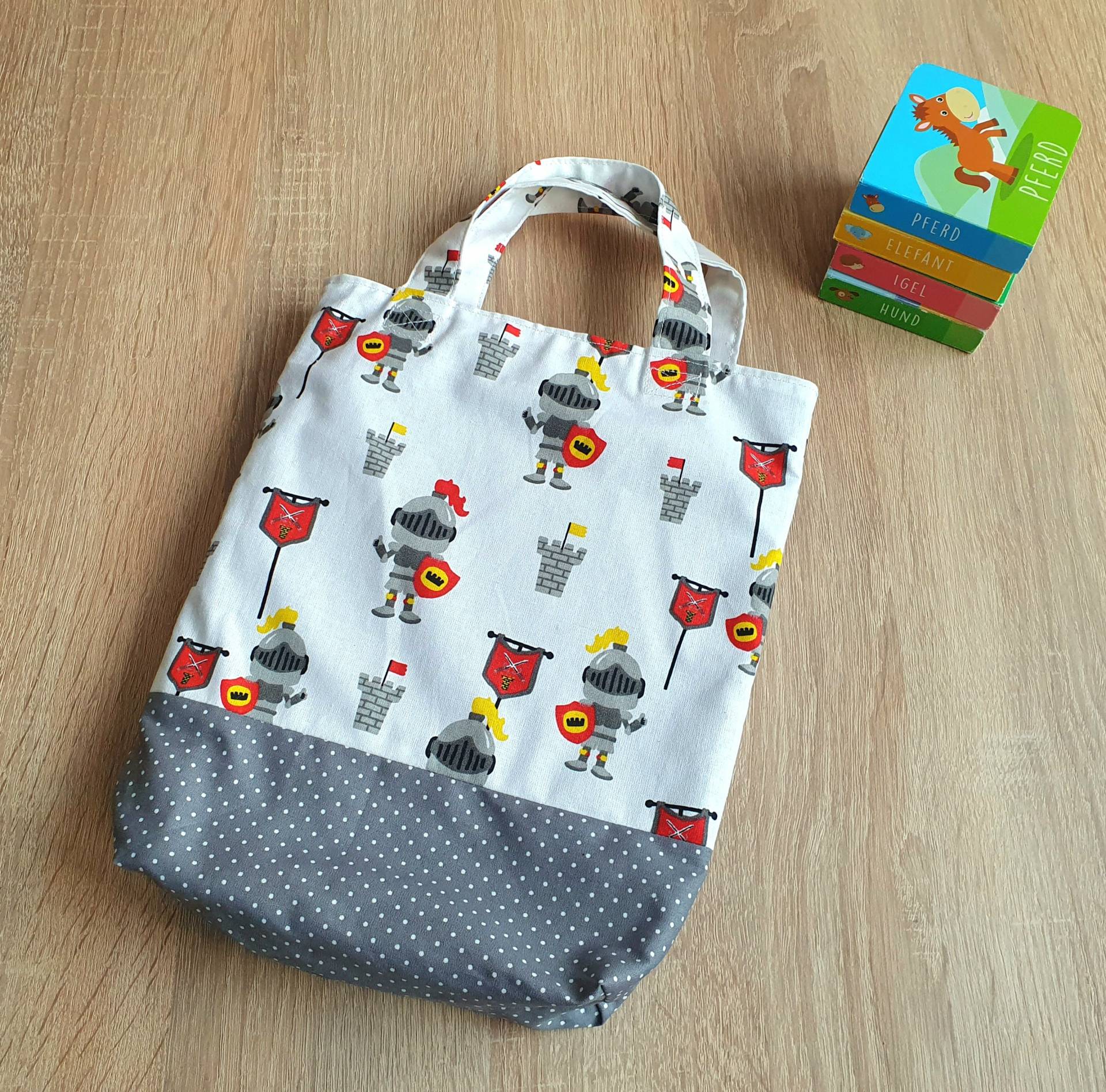 Kleiner Stoffbeutel Für Kinder, Kindertasche, Kindergartentasche, Freundebuchtasche, Baumwolltasche, Kinderbeutel Ritter, Kinder Geschenk von Steffbags