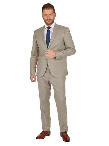Steffen Klein Herren Anzug elastisch| Business Anzug | Sand| Regular Fit | Klassischer Stil, Elegant | Bequeme Passform und Professioneller Look | Unvergleichbarer Komfort | Größe: 58 von Steffen Klein