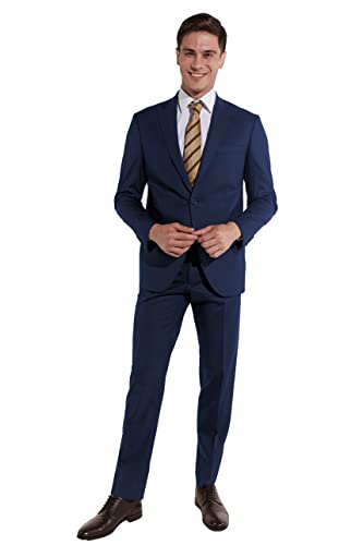 Steffen Klein Herren Anzug elastisch| Business Anzug | blau| Regular Fit | Klassischer Stil, Elegant | Bequeme Passform und Professioneller Look | Unvergleichbarer Komfort | Größe: 102 von Steffen Klein