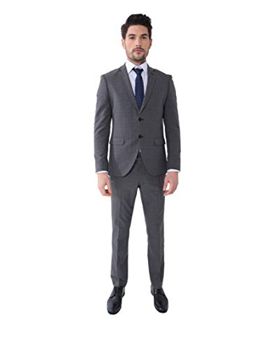 Steffen Klein Designer Herren Business Anzug Slim Fit 2-Teilig Kariert von Steffen Klein