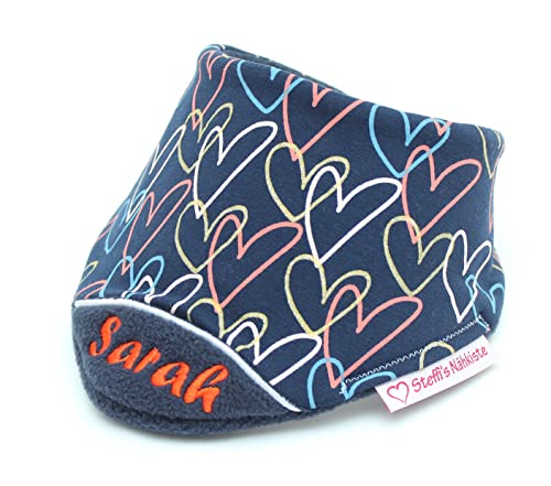 Steffi's Nähkiste Personalisiertes handgemachtes Halstuch Dreieckstuch (Herz) von Steffi's Nähkiste