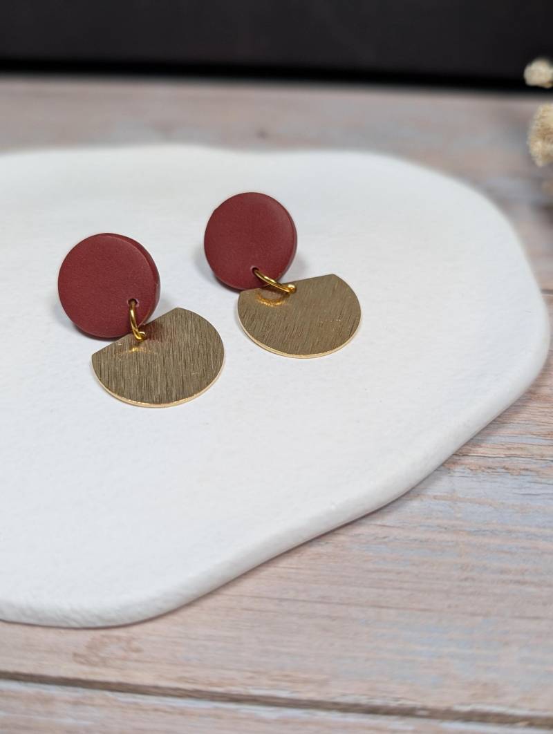 Polymer Clay Fimo Ohrringe Handgefertigt in Deutschland | Hängende Auffällige Elegante Statement Perfekt Zu Weihnachten von SteffsPolymertique