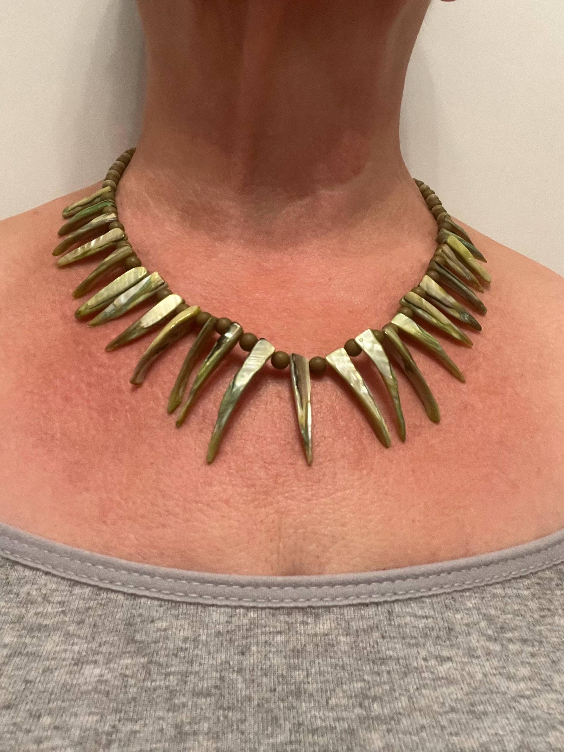 Necklace Horn Shell Beads Necklace Horn Shell Beads von Stefiperlen