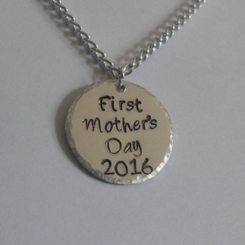 Benutzerdefinierte Personalisierte 1" Und 1.25" Aluminium Hand Gestempelt Halskette Selbst Gestalten Jede Nachricht, Die Ohne Aufpreis Passen von StefisLilJewelryShop