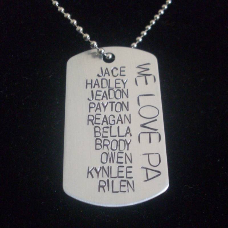 Custom Coach Hero Papa Vater Opa Großvater Abuelo Onkel Namen Personalisierte Aluminium Hundemarke Schlüsselanhänger Oder Halskette von StefisLilJewelryShop