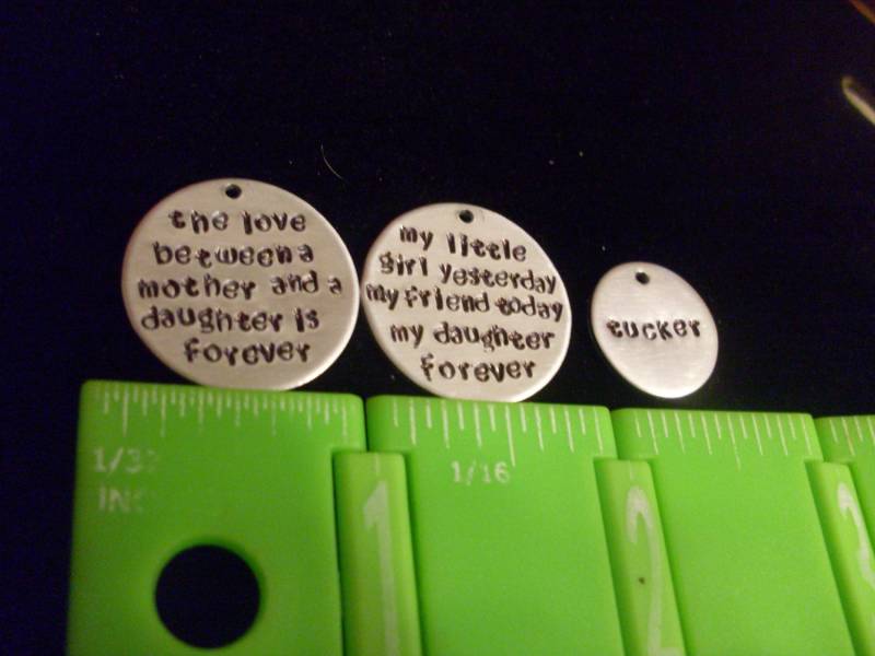 Gestalten Sie Ihre Eigenen Charme Eigene Halskette Oder Ein Armband Hinzu Kreis Bis Zu 1, 25" Hergestellt Aus 18 Spurweite 1100 Aluminium von StefisLilJewelryShop