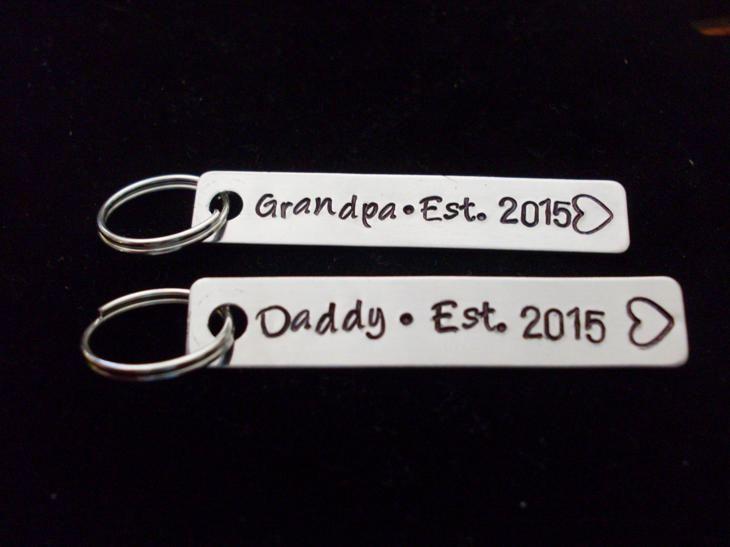 Neue Opa Papa Bruder Onkel Baby Schwangerschaft Ankündigung Personalisiert Silber Aluminium 2" Langen Tag Schlüsselanhänger Vollständig Anpassbar von StefisLilJewelryShop