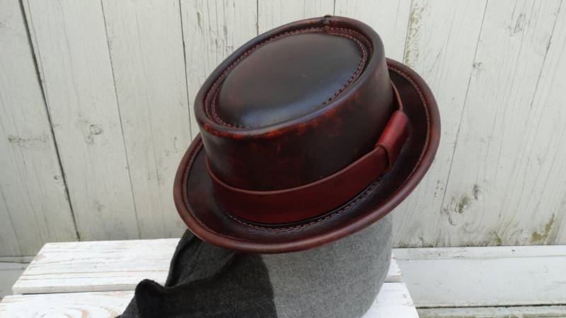 Hut Leder Handgenäht Unikat von StegathLeather