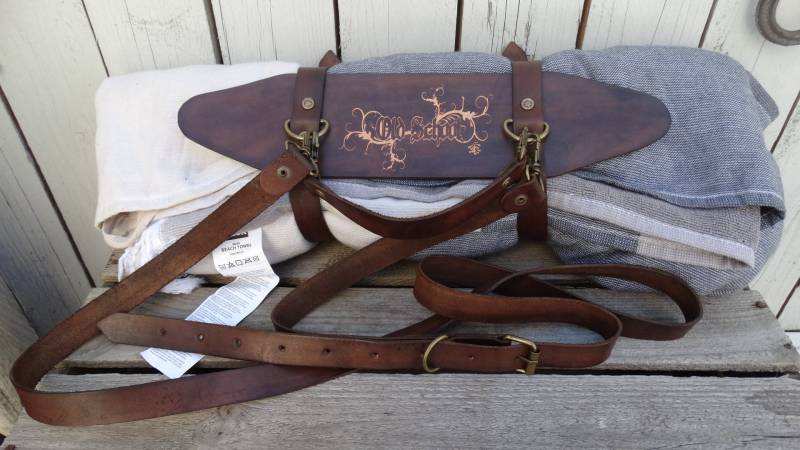 Tragegurt Für Die Picknickdecke Leder Dunkelbraun von StegathLeather