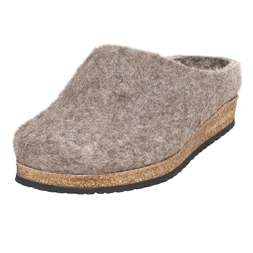 Stegmann Filzclog 108 Natur - Hausschuhe für Damen & Herren aus Filz - Pantoffeln mit Kork Sohle Shetlandschaf Braun | 39 von Stegmann