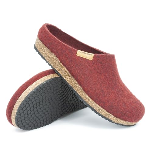 Stegmann 208 Filz-Hausschuh für Damen & Herren aus Merino-Filz Firebrick, 38 von Stegmann