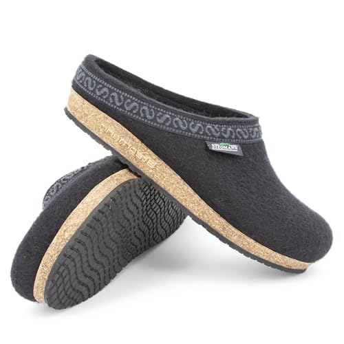 Stegmann Unisex-Erwachsene 108 Pantoffeln, Schwarz (Black 8802) von Stegmann