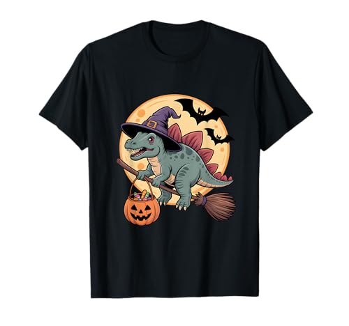 Stegosaurus Hexenhut Kürbis Halloween Kostüm Herren Damen T-Shirt von Stegosaurus Lover Dino Halloween Party Wear