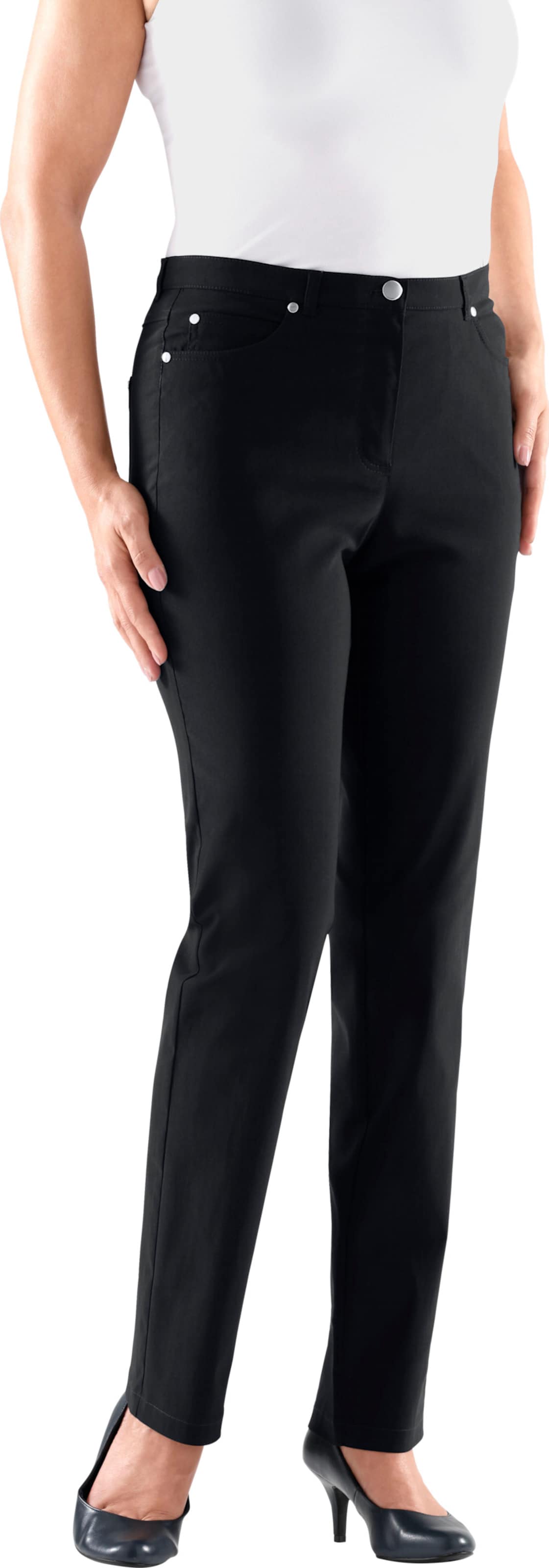 Sieh an! Damen 5-Pocket-Hose marine von Stehmann Comfort line