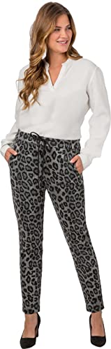 Stehmann, Polling4-704 Jogpants in Jersey-Jacquard mit Leo-Print von Stehmann
