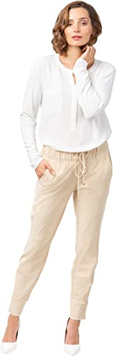 Stehmann, Roxana-748 Jogg Pant in Ultra Light High-Teg-Bi-Stretch (Sand, 40) von Stehmann