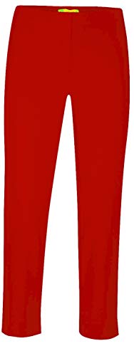 Stehmann INKE-608 schmale 6/8 Hose mit hinterer Raffung am Bein Größe 40, Farbe rot von Stehmann