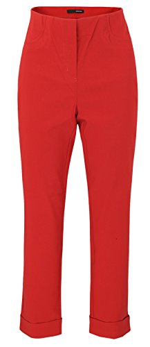 Stehmann Igor-680, sportive 7/8 Damenhose, in vielen weiteren Farben erhaeltlich, Größe 34, Farbe Rot von Stehmann