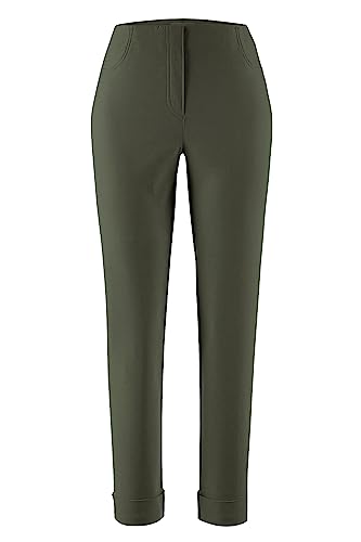 Stehmann Igor 680 Damenhose 6/8 Länge mit Bündchen am Beinende Hoher Bund, Farbe: Grape Leaf 4091, Gr.42 von Stehmann