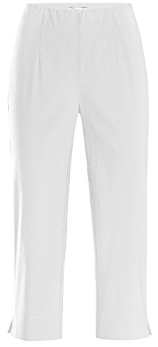 Stehmann Ina-539-14066 Caprihose in softig, weicher Tencel Stretch Qualität Farbe weiß, Größe 40 von Stehmann