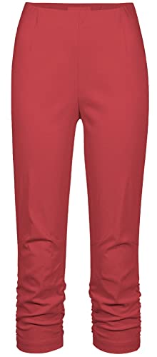 Stehmann Maria-530, Caprihose, seitlich gerafft, weitere Farben Größe 36, Farbe Hibiscus von Stehmann