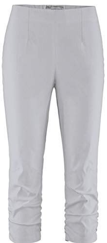 Stehmann Maria-530, stretchige Caprihose, seitlich gerafft Größe 40, Farbe lightgrey von Stehmann