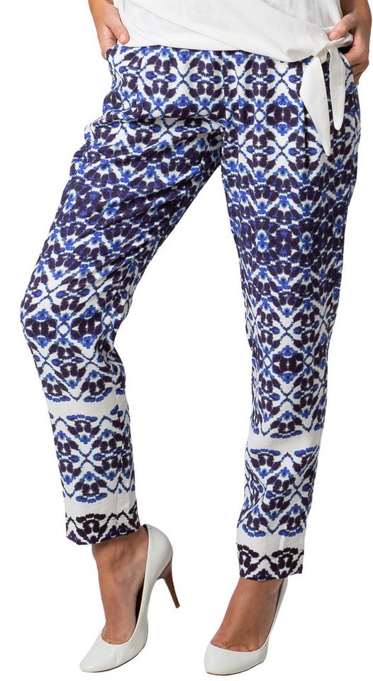 Stehmann Stoffhose Zypern-740, leichte Flatter-Sommerhose im bedruckten Design von Stehmann