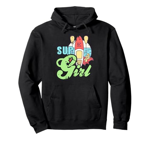 SUP Mädchen Paddleboard Sommer Strand Sport Fan Pullover Hoodie von Stehpaddel Meer Mädels Wasserliebhaber
