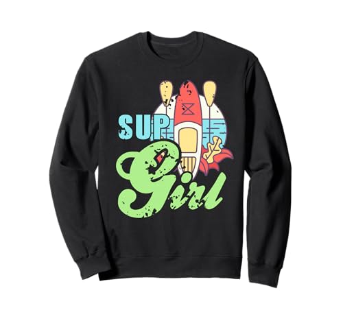 SUP Mädchen Paddleboard Sommer Strand Sport Fan Sweatshirt von Stehpaddel Meer Mädels Wasserliebhaber
