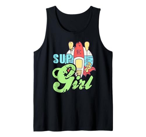 SUP Mädchen Paddleboard Sommer Strand Sport Fan Tank Top von Stehpaddel Meer Mädels Wasserliebhaber