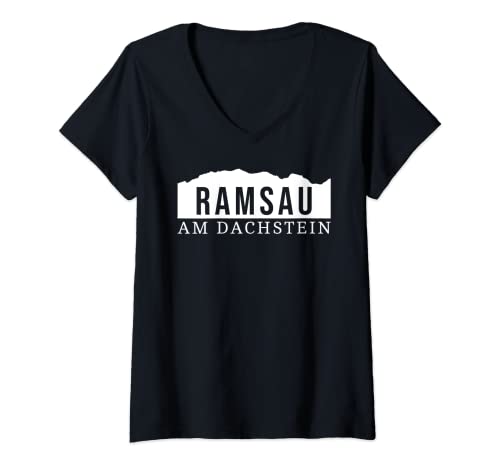 Damen Ramsau am Dachstein Schladming Liezen Gröbming Steiermark T-Shirt mit V-Ausschnitt von Steiermark Österreich Berg Wandern Wanderer