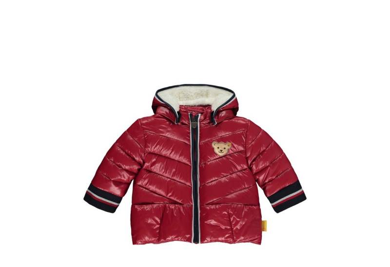 Steiff Collection Winterjacke Steiff Baby Jacke Winterjacke rot mit Teddyapplikation von Steiff Collection