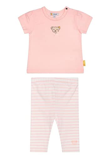 Steiff Baby Set für Mädchen T-Shirt seashell pink & Leggings gestreift (80) von Steiff Set´s