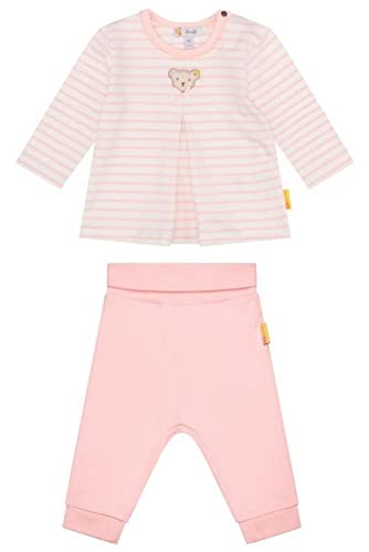 Steiff baby Set für Mädchen, T-Shirt, gestreift und Jogger pants, seashell pink (74) von Steiff Set´s