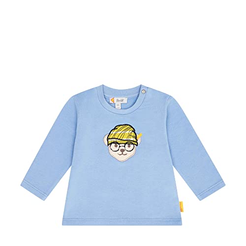 Steiff Baby Boys Kapuze Teddykopf ohne Squeezer Sweatshirt, Della Robbia Blue, 62 von Steiff