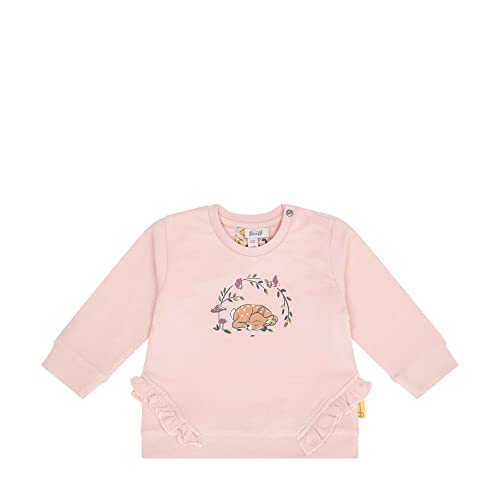 Steiff Baby Girls Enchanted Forest Sweatshirt, Silver PINK, 74 von Steiff