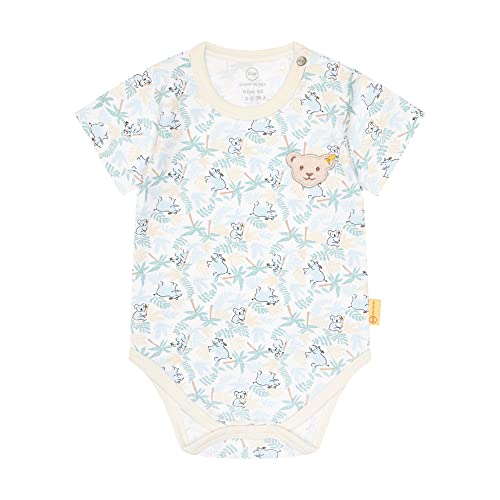 Steiff Baby - Jungen Body Kurzarm Baby und Kleinkind Unterwäsche Satz, Bright White, 50 EU von Steiff