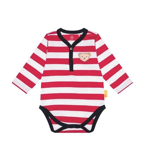 Steiff Baby - Jungen Body met lange mouwen Unterhemd, Tango Red, 62 EU von Steiff